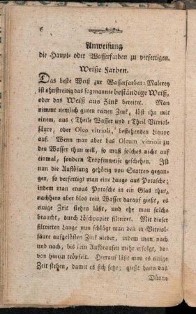 Anweisung die Haupt- oder Wasserfarben zu verfertigen.