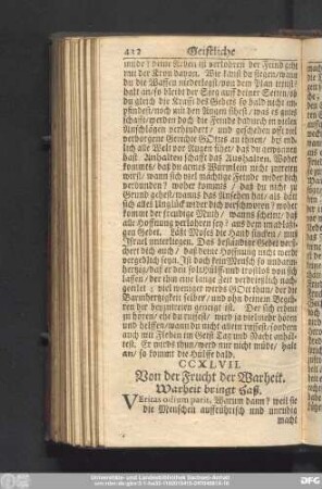 CCXLVII. Von der Frucht der Warheit. Warheit bringst Haß.