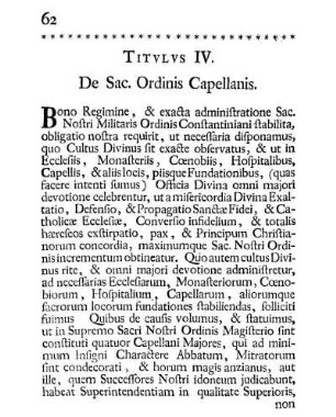 Titulus IV. De sac. Ordinis Capellanis