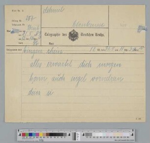 Telegramm an Richard Dehmel