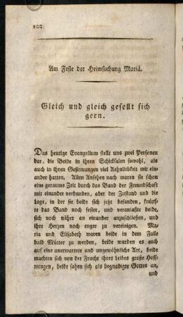 102-117, Am Feste der Heimsuchung Mariä.