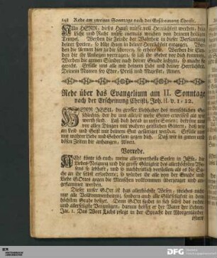 Rede über das Evangelium am II. Sonntage nach der Erscheinung Christi