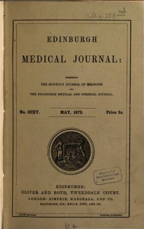 Edinburgh medical journal. 1873/75