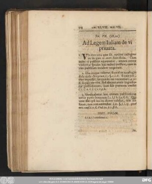 Tit. VII. (IX. 12.) Ad Legem Iuliam de vi privata.