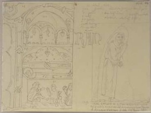 Versehrte, die am Grabe des Heiligen Franziskus Genesung erhalten, aus den Choralbüchern im Noviziat der San Francesco zu Assisi