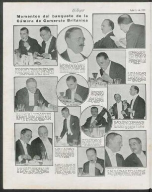 Momentos del banquete de la Cámara de Comercio Británica
