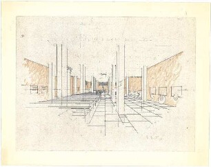 Döllgast, Hans; München; Basilika St. Bonifaz, Umplanung - Krypta (Innenraumperspektive)