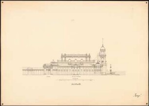 Kurhaus, Wiesbaden: Seitenansicht 1:200