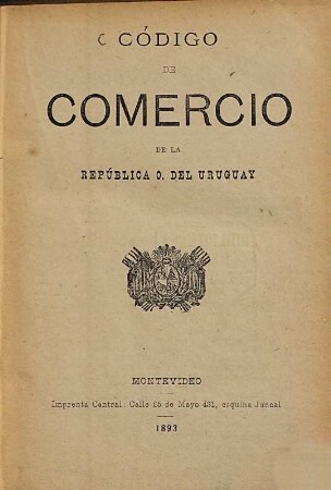 Código de comercio de la República O. del Uruguay
