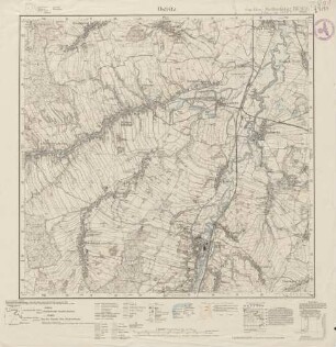 4955 (alte Nr.: 73/2879) Ostritz, Meßtischblatt (4cm - Karte)