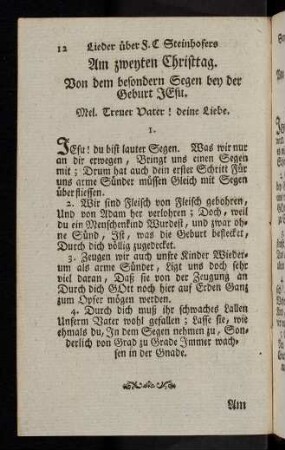12, Am zweiten Christtag.