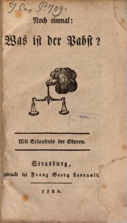 Noch einmal, was ist der Pabst?