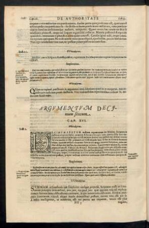 Argumentum Decimum sextum. Cap. XVI.