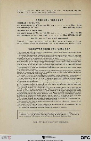 Orde van verkoop