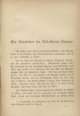 Ein Stündchen im Redaktions-Zimmer