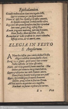 Elegia In Festo S. Angelorum