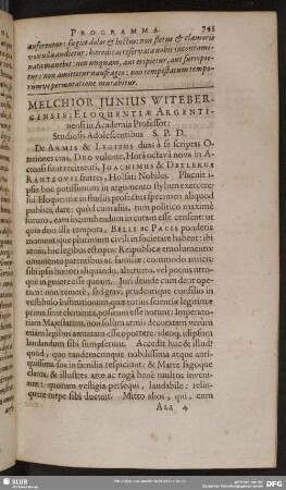 [De armis & legibus orationes duae]