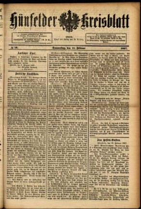 Ausgabe vom Donnerstag, den 11. Februar 1897.