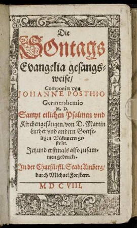 Die Sontags Evangelia gesangsweise