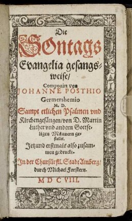 Die Sontags Evangelia gesangsweise