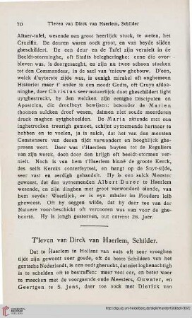 T‘leven van Dirck van Haerlem, Schilder