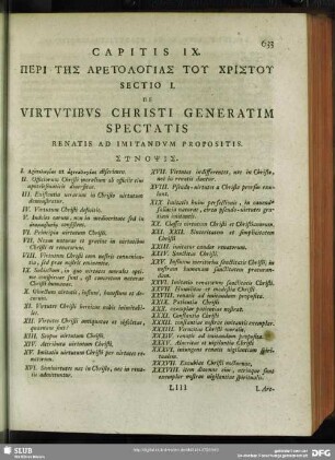 Capitis IX. Peri Tēs Aretologias Tu Christu