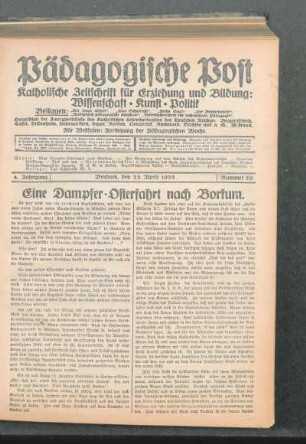 ¬Eine¬ Dampfer-Osterfahrt nach Borkum