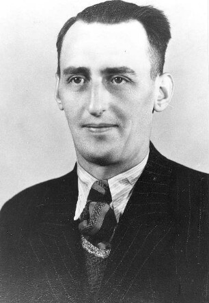 Göda-Pietzschwitz. Ehem. Mühle, Mühlenbesitzer Helmut Fehrmann nach dem II. Weltkrieg, Repro