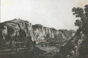 Plauenscher Grund mit Villa Grassi : Plauenscher Grund mit Villa Grassi. Stich (vor 1884; L. Richter). Dresden: Kupferstich-Kabinett