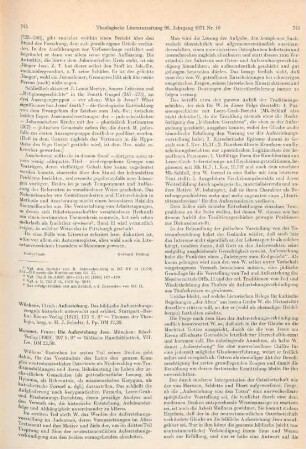 745-747 [Rezension] Wilckens, Ulrich, Auferstehung