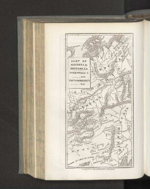 Part of Siberia & Mongolia. Timkovski's Route. Cap.t Cochrane's Route.