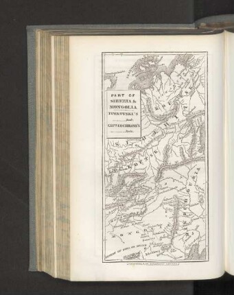 Part of Siberia & Mongolia. Timkovski's Route. Cap.t Cochrane's Route.