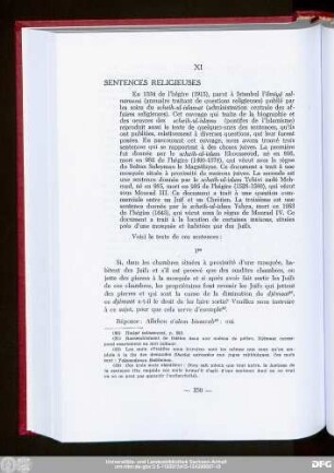 XI Sentences Religieuses