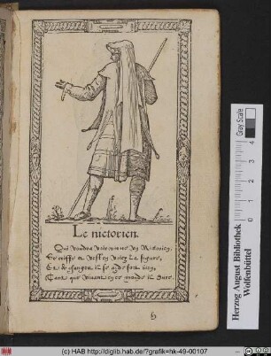 Le nictorien [Recueil de la diversité des habits, Kleidung eines Nictorianers]