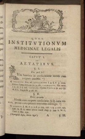 Caput I. De Aetatibus.