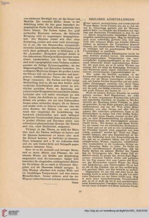 39: Berliner Ausstellungen