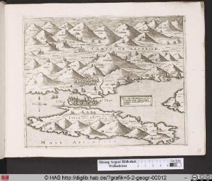 Landkarte von Trogir/Trau und Umgebung.