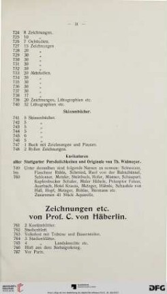 Skizzenbücher (Nr. 741-748)