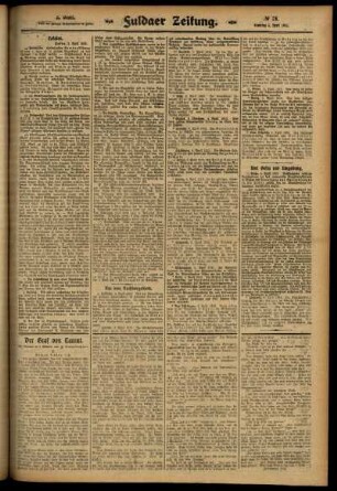 Zweite Ausgabe vom Samstag, den 05. April 1913.