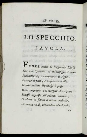 Lo Specchio. Favola.