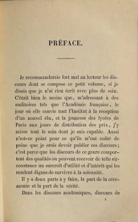 Discours académiques et universitaires (1852 - 1868) par M. Désiré Nisard