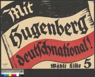 Wahlplakat der DNVP zur Reichstagswahl 1932