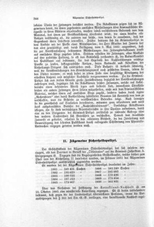 II. Allgemeine Sicherheitspolizei