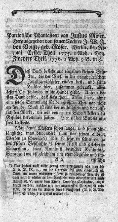 Patriotische Phantasien. T.1.2.