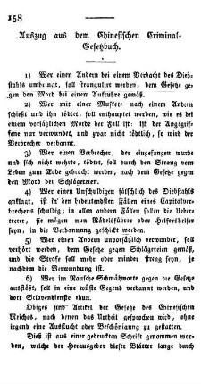 Auszug aus dem Chinesischen Criminal-Gesetzbuch