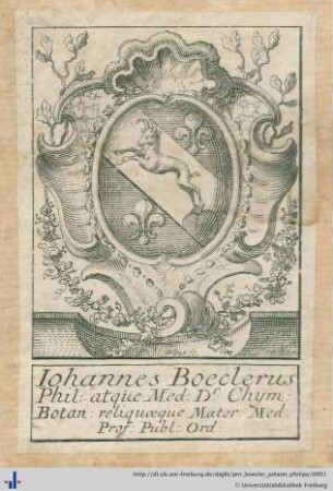 [Provenienz]: Boecler, Johann Philipp