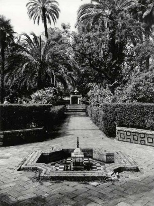 Der Garten des Alcazars in Sevilla