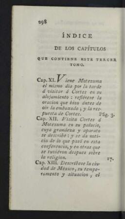 Indice de los capitulos.
