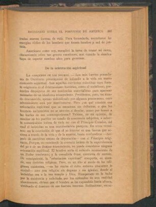 De la orientación espiritual