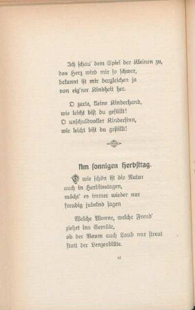 Am sonnigen Hersttag.